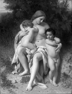 Eva, Kain a Abel, W. Bougureau